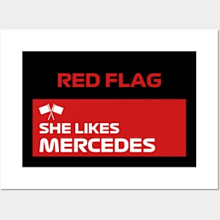 F1 Red Flag Graphic Posters and Art